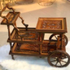 Luxury Tea Trolley Design – Modern Wooden Serving Cart Albaik Furniture