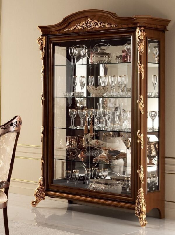 Showcase Design Wooden for Living Room Luxury Wooden Showcase Cabinet