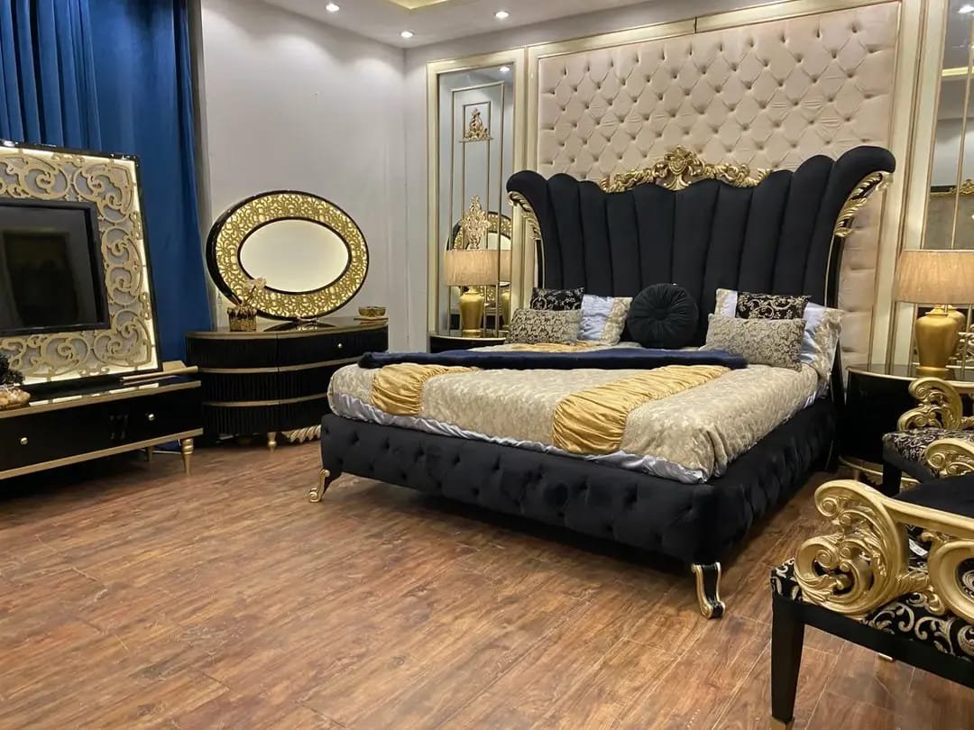 Luxury Solid Wood Bed Frame Albaik Furniture