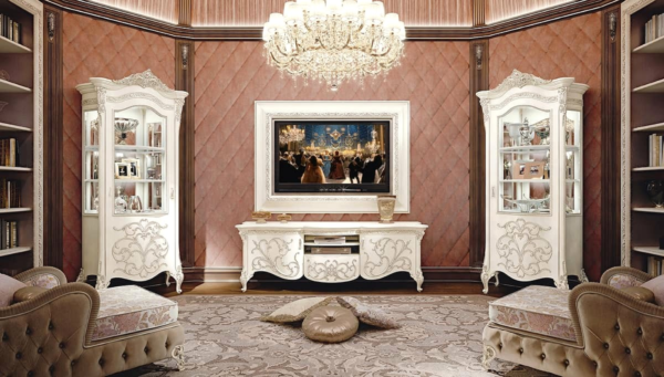 Modern TV Stand Design Luxury Entertainment Unit by Albaik Furniture