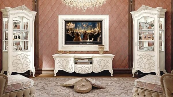 Modern TV Stand Design Luxury Entertainment Unit by Albaik Furniture