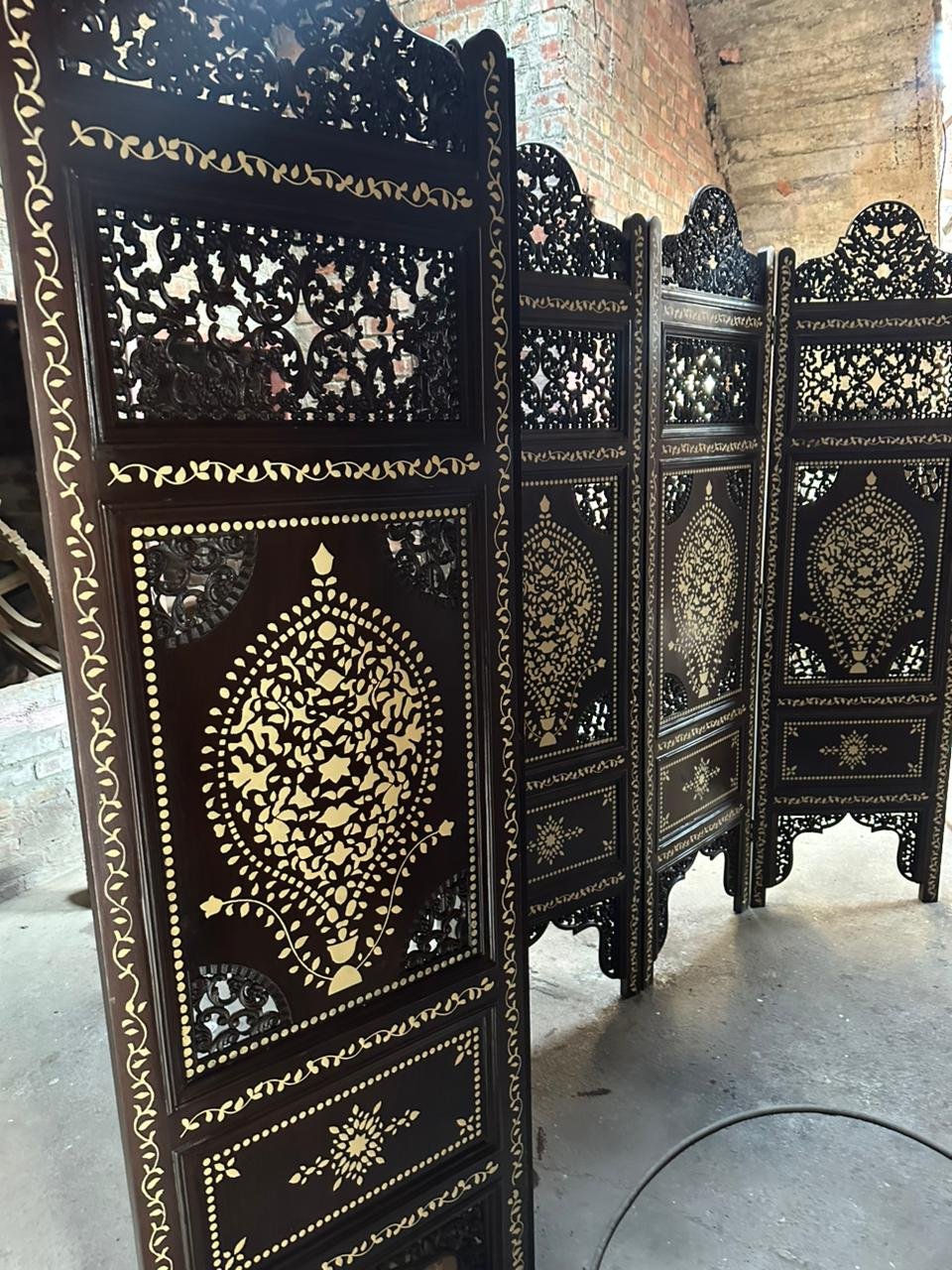 Wooden Room Divider Partition Design – Stylish & Custom Wooden Partitions Albaik Furniture~